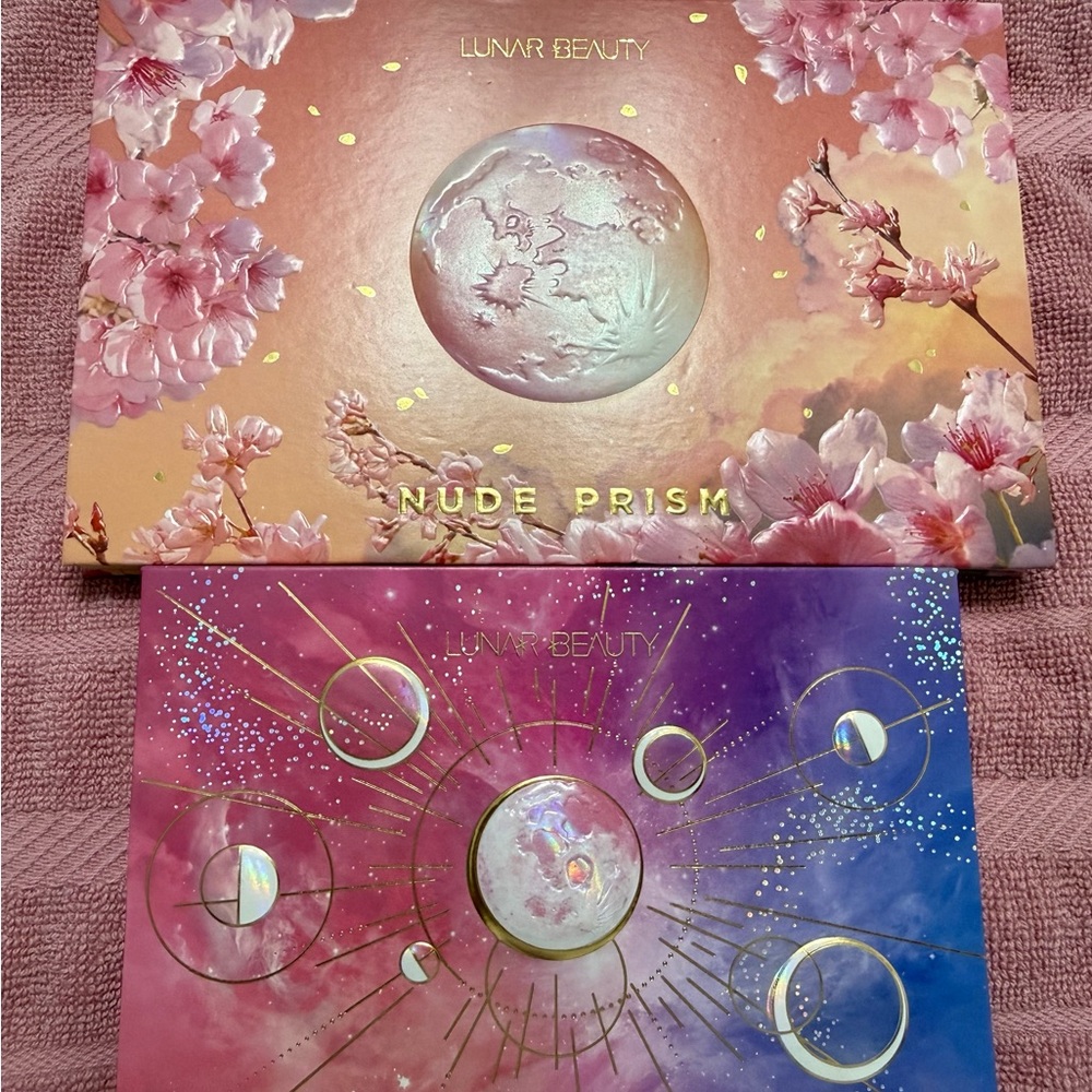 Lunar Beauty Nude Prism Eyeshadow Palette AND Blush Palette